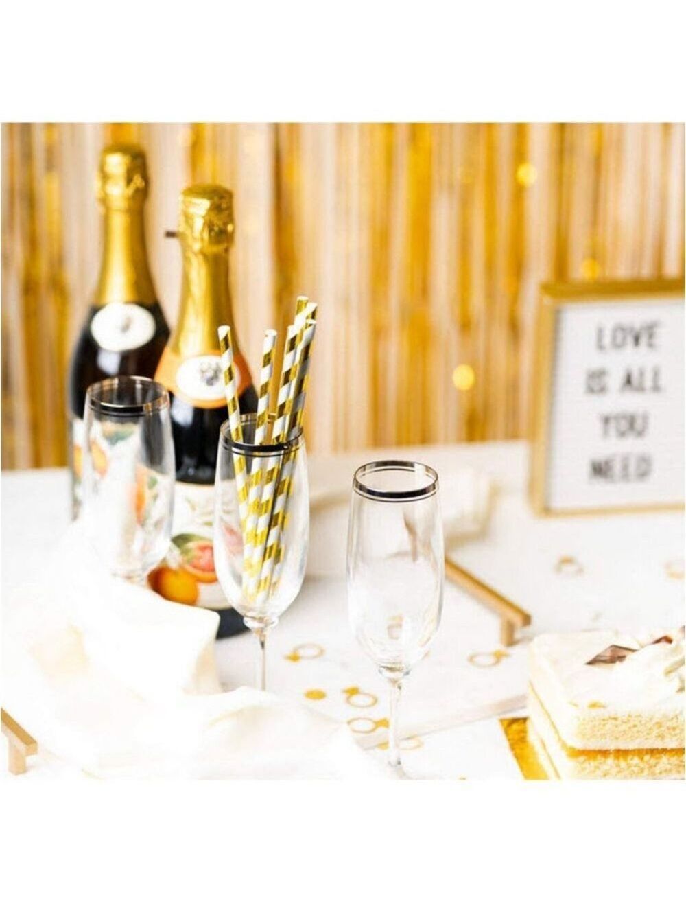 Gold Bridal shower Bachelorette party decorations - Picture 2 of 7